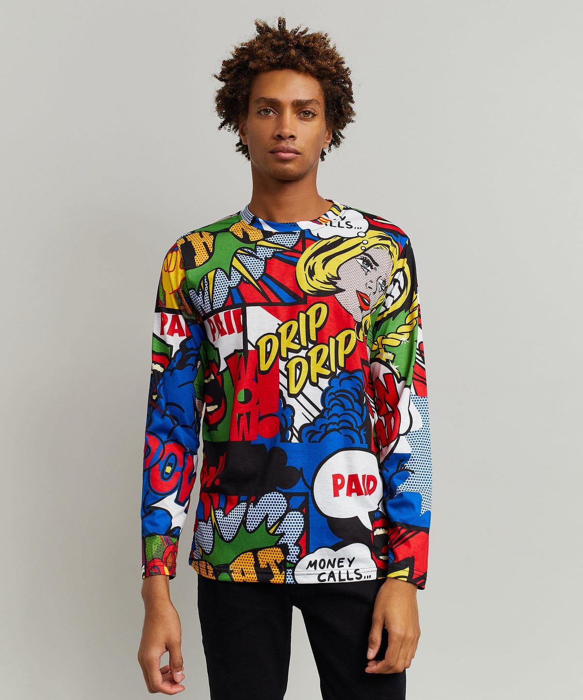 Reason Clothing Featured | Money Drip Comic Print Long Sleeve Tee