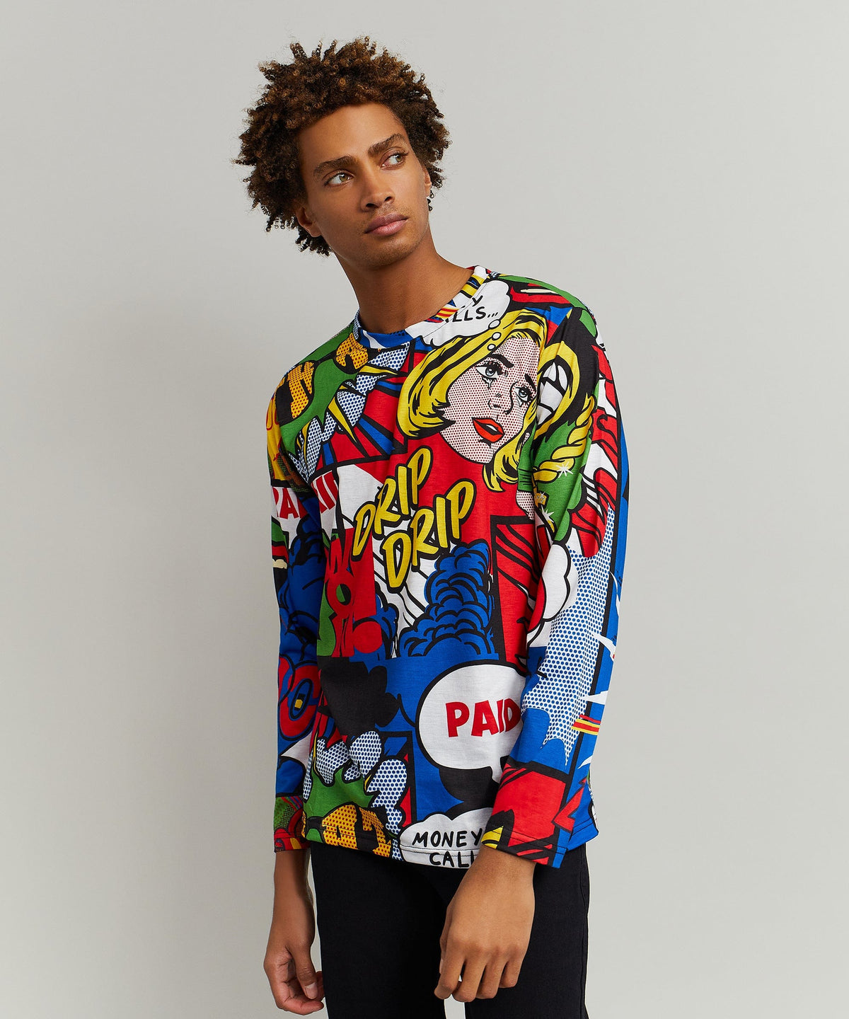 Reason Clothing Featured | Money Drip Comic Print Long Sleeve Tee