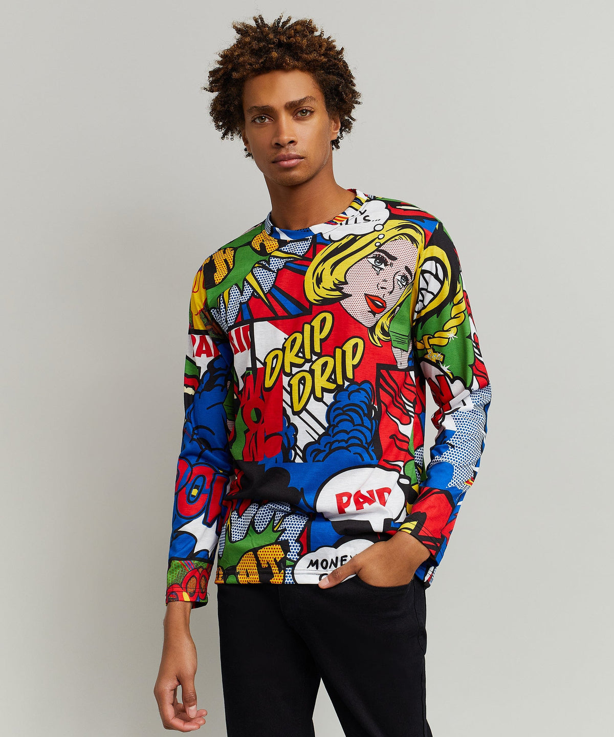 Reason Clothing Featured | Money Drip Comic Print Long Sleeve Tee