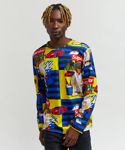 Reason Clothing Premium | Superstar Bear Character Long Sleeve Tee