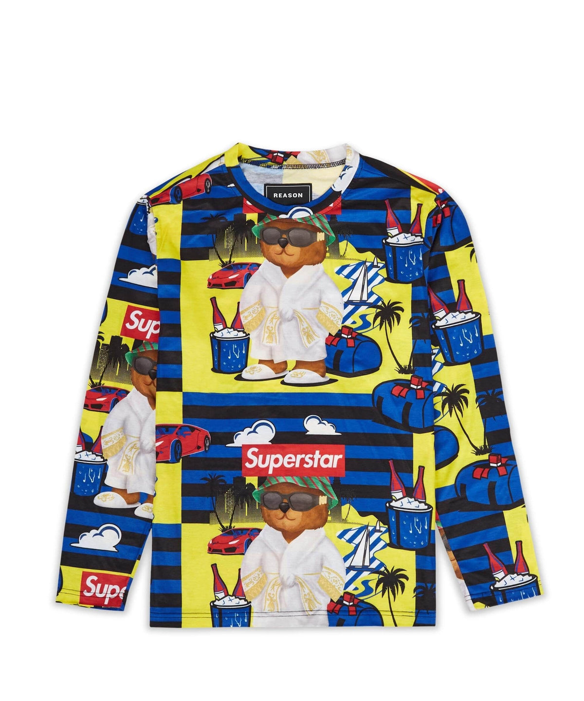 Reason Clothing Premium | Superstar Bear Character Long Sleeve Tee