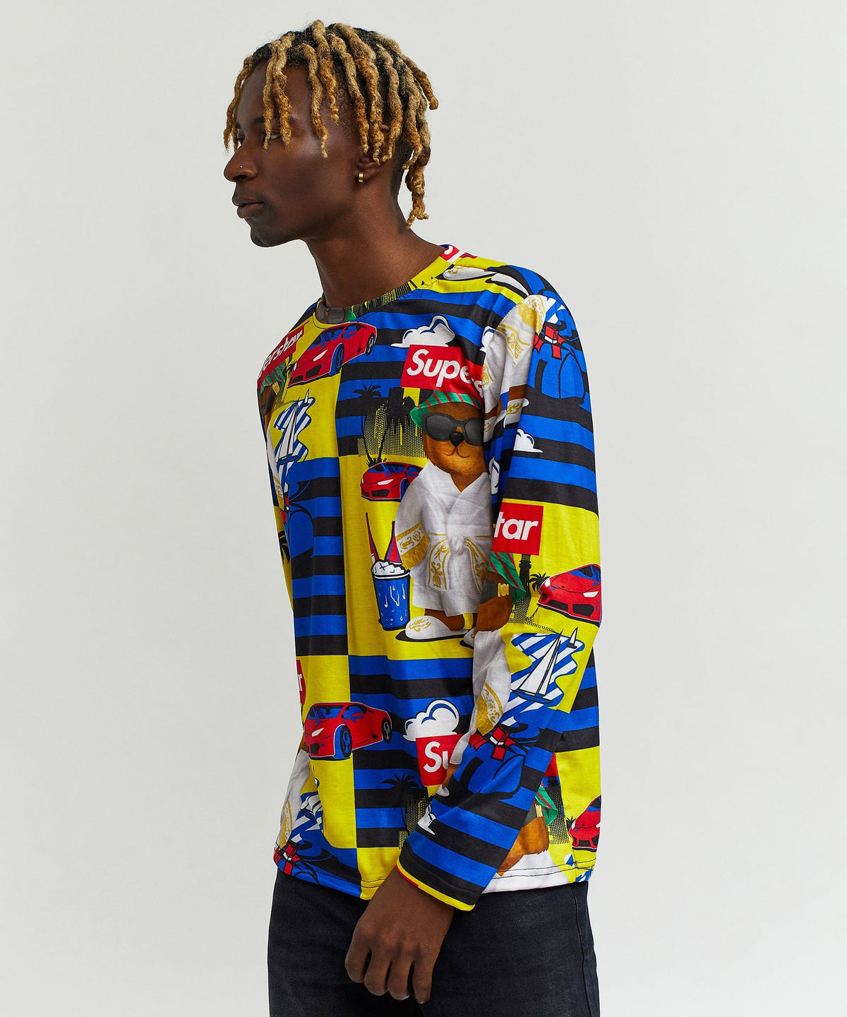 Reason Clothing Premium | Superstar Bear Character Long Sleeve Tee