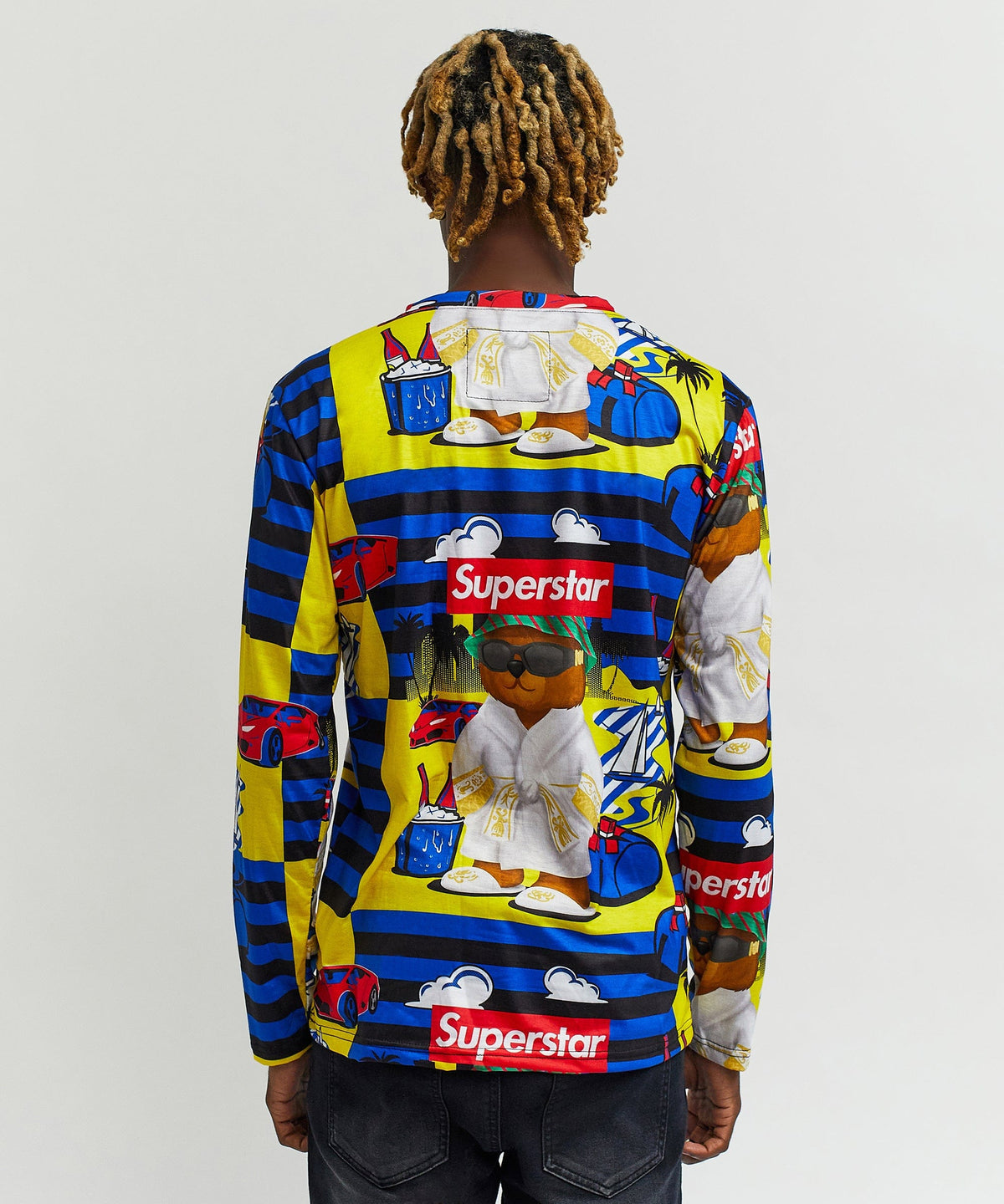 Reason Clothing Premium | Superstar Bear Character Long Sleeve Tee