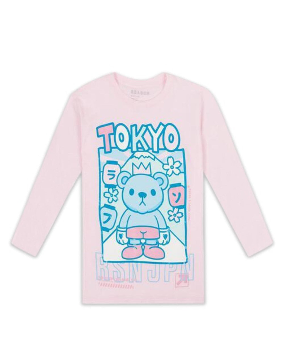 Reason Clothing Best Seller | Neo Tokyo Long Sleeve Tee - Light Pink