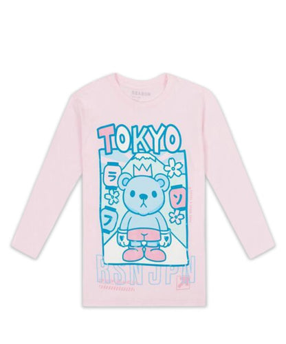 Reason Clothing Best Seller | Neo Tokyo Long Sleeve Tee - Light Pink