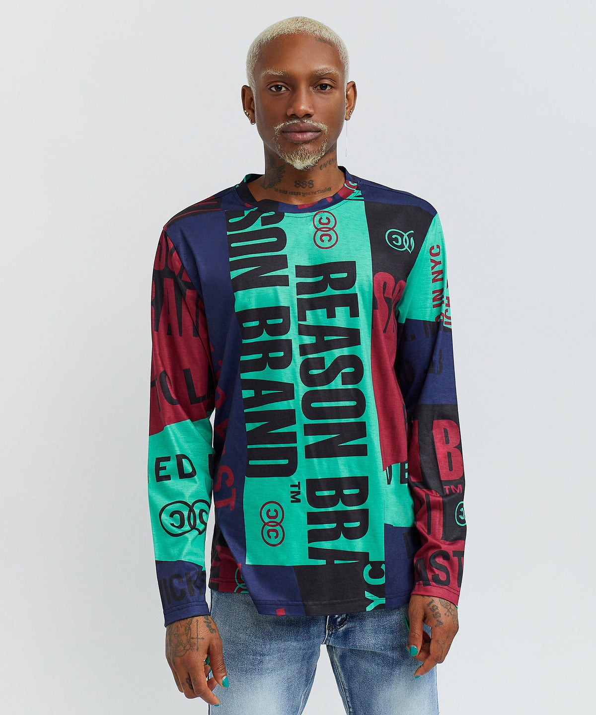 Reason Clothing Smart Buy | Greenwich Multi Placement Long Sleeve Tee