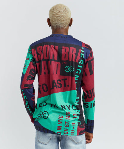 Reason Clothing Smart Buy | Greenwich Multi Placement Long Sleeve Tee