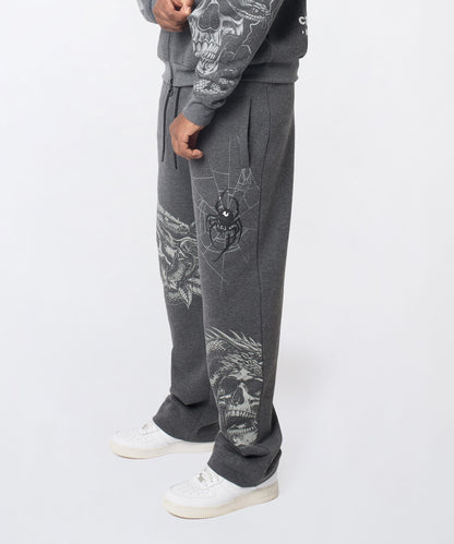 Reason Clothing Premium | Victoria Embroidered Jogger - Grey