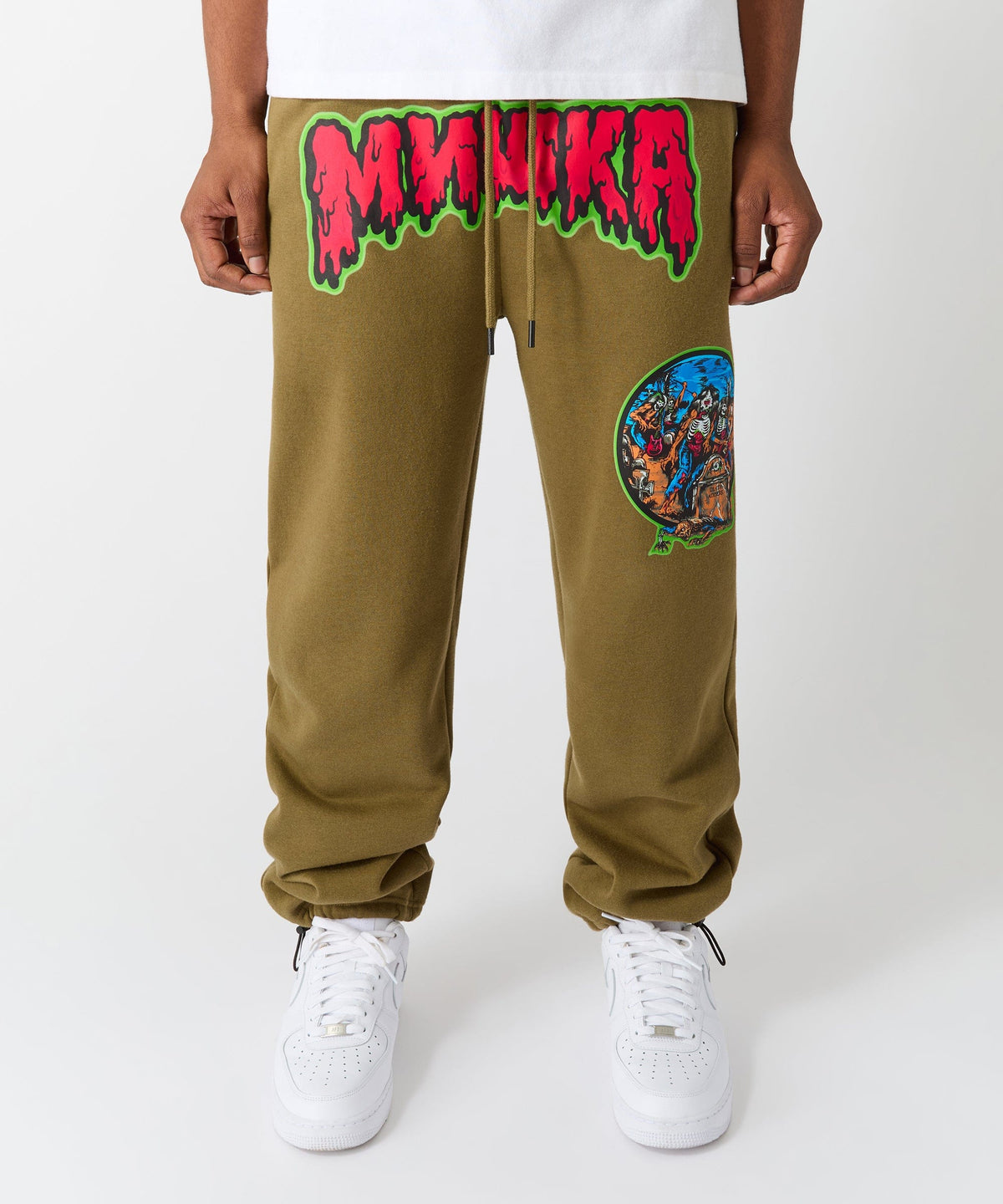 Reason Clothing Discount | Mishka Band Sweatpants - Olive Green