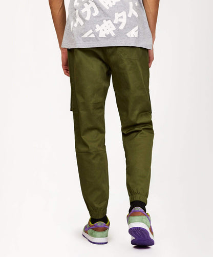 Reason Clothing Smart Buy | Mind Reflective Detail Twill Cargo Pants - Green