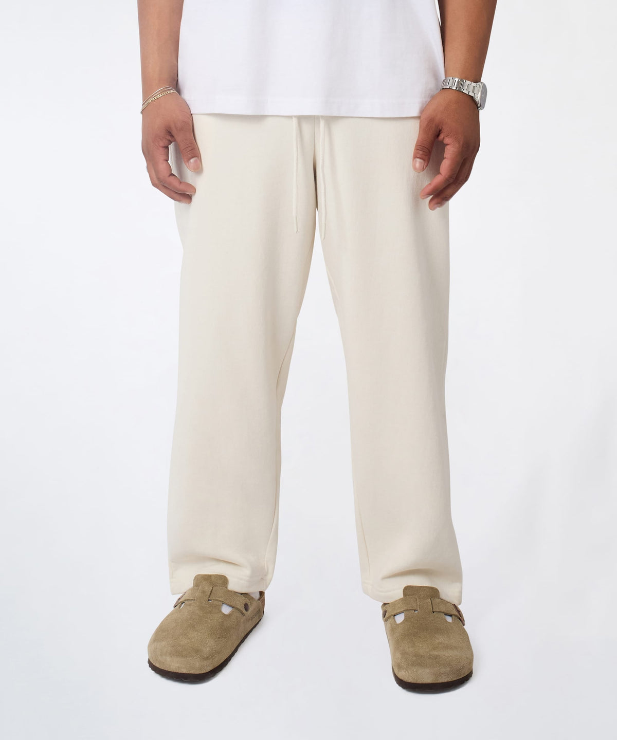 Reason Clothing Trusted | Classic Open Hem Pant - Cream