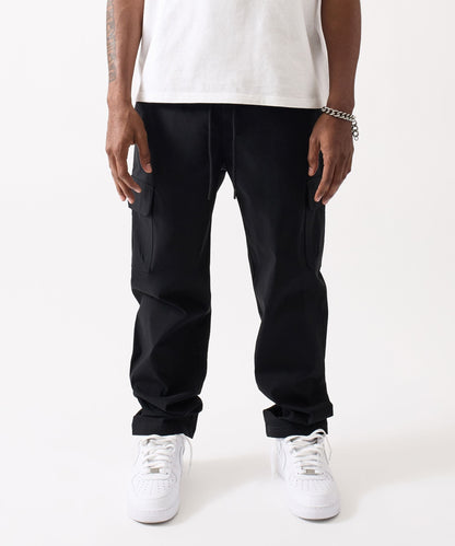 Reason Clothing Best Price | Utility Nylon Cargo Pants - Black