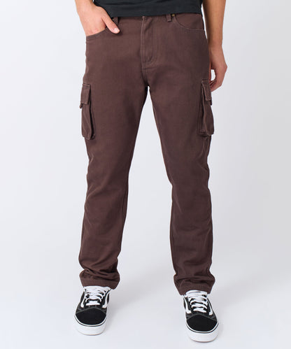 Reason Clothing Discount | Utility Cargo Pants - Brown