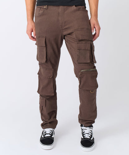 Reason Clothing Hot Sale | Loadout Cargo Denim Pants - Brown