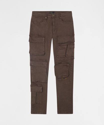 Reason Clothing Hot Sale | Loadout Cargo Denim Pants - Brown