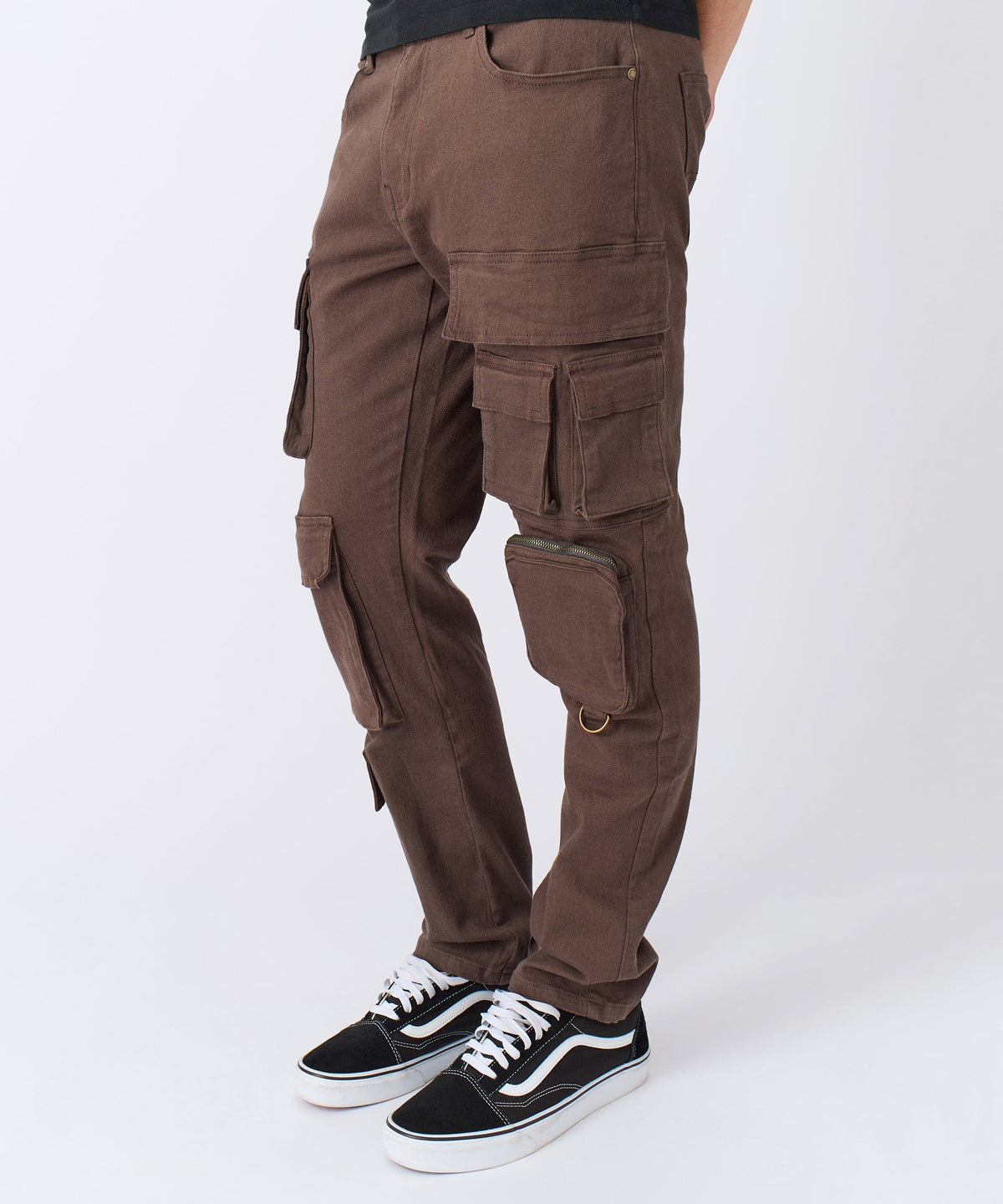 Reason Clothing Hot Sale | Loadout Cargo Denim Pants - Brown