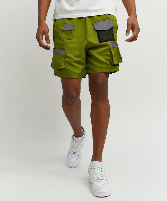 Reason Clothing Great Value | Multi Pocket Nylon Cargo Short