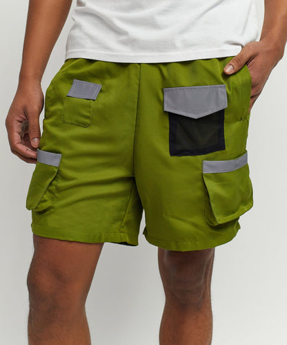 Reason Clothing Great Value | Multi Pocket Nylon Cargo Short