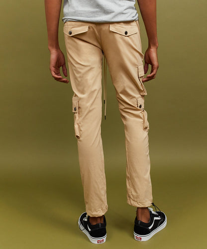 Reason Clothing Exclusive | Cargo Stretch Nylon Utility Khaki Pants