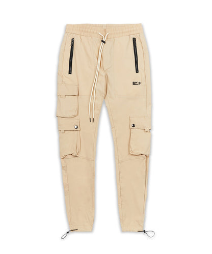 Reason Clothing Exclusive | Cargo Stretch Nylon Utility Khaki Pants