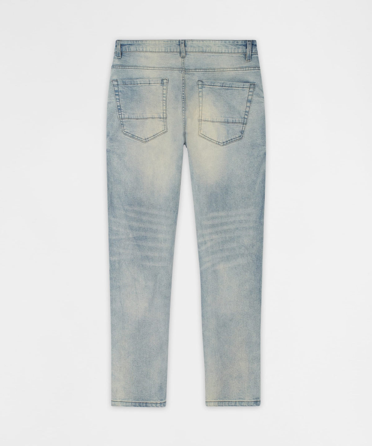 Reason Clothing Popular | Light Wash Repaired Denim Jeans - Blue