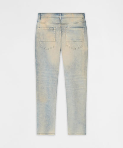 Reason Clothing Popular | Light Wash Repaired Denim Jeans - Blue