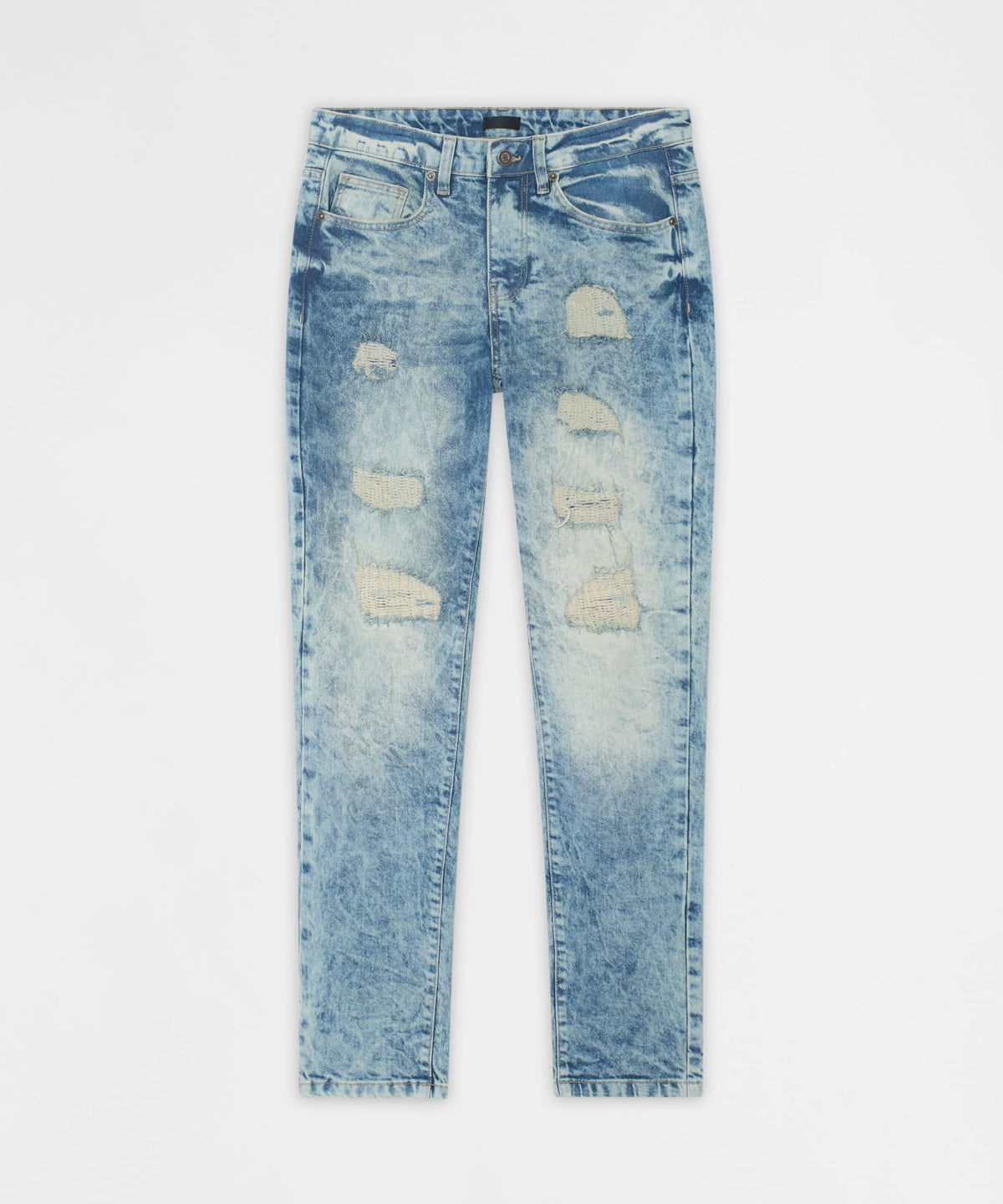 Reason Clothing Premium | Dawn Distressed Skinny Jeans - Blue