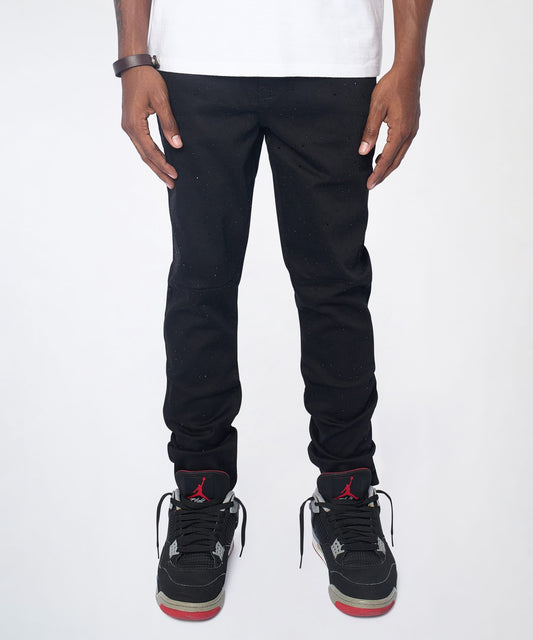 Reason Clothing Discount | Midnight Rhinestone Skinny Jeans - Black