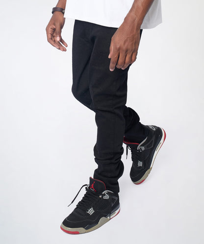 Reason Clothing Discount | Midnight Rhinestone Skinny Jeans - Black