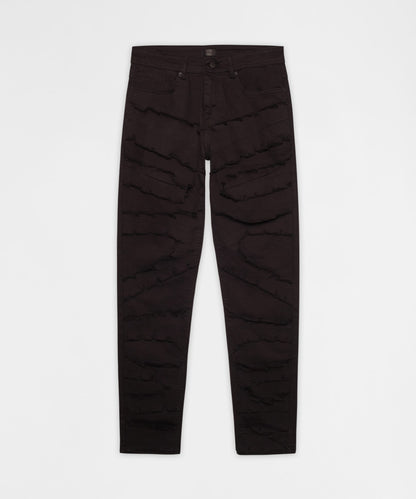 Reason Clothing Deals | Heavy Distressed Frayed Skinny Jean - Black