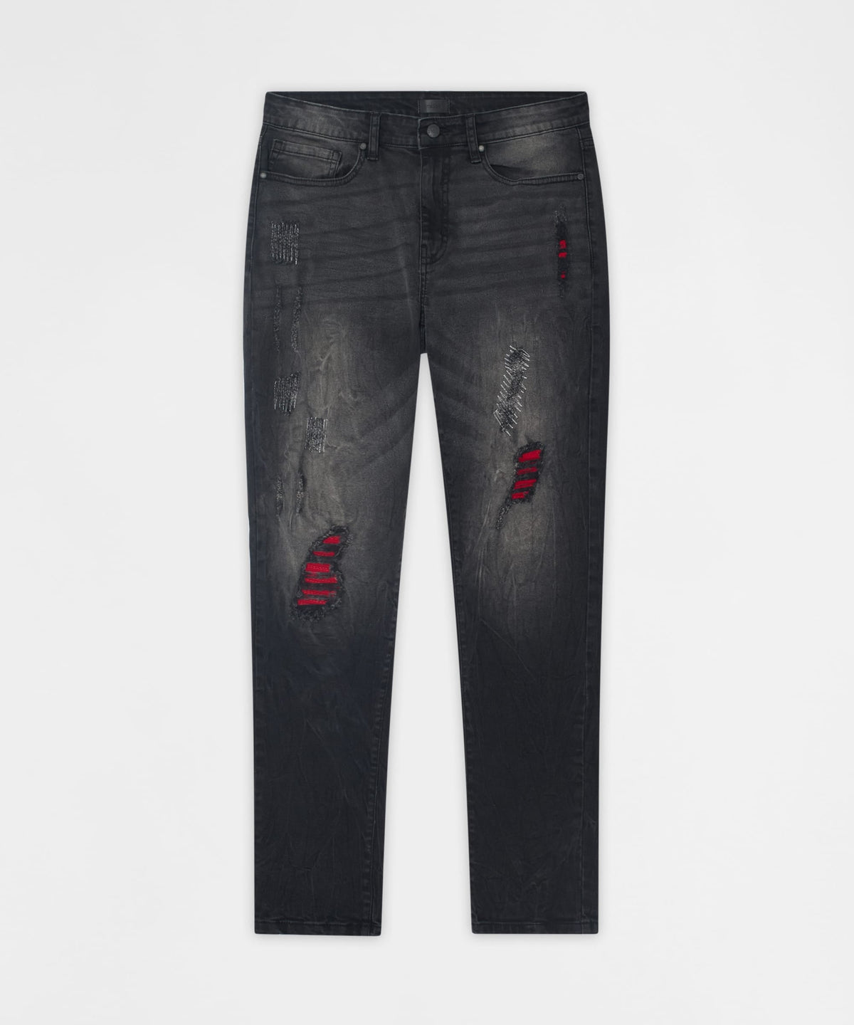 Reason Clothing Top Pick | Vice Distressed Skinny Jeans - Washed Black