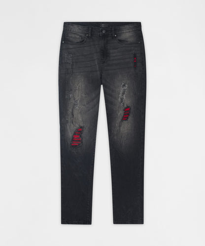 Reason Clothing Top Pick | Vice Distressed Skinny Jeans - Washed Black