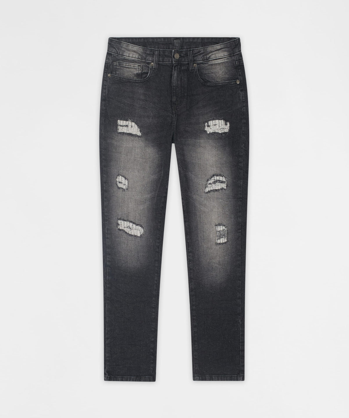 Reason Clothing Quality | Frosted Distressed Skinny Jeans - Grey