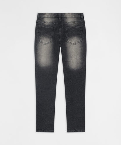 Reason Clothing Trusted | Smokey Distressed Skinny Jeans - Grey
