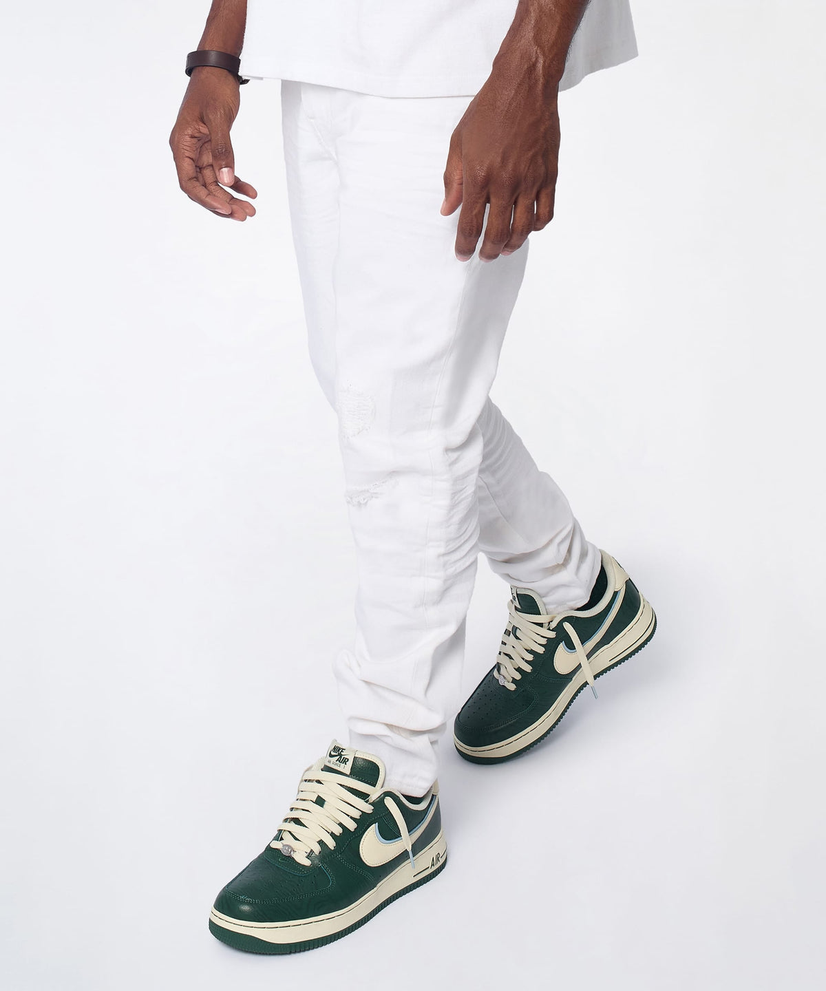 Reason Clothing Recommended | Arctic Distressed Skinny Jeans - White
