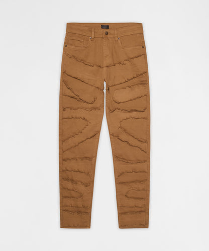 Reason Clothing Essential | Heavy Distressed Frayed Skinny Jean - Khaki