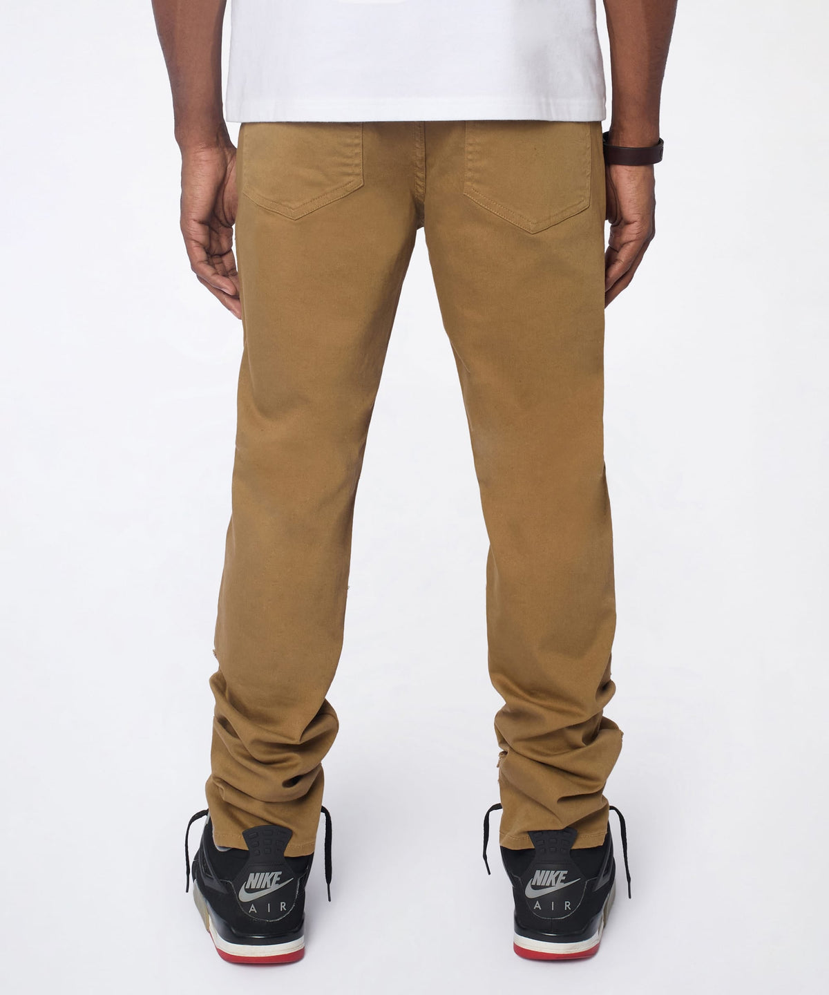 Reason Clothing Essential | Heavy Distressed Frayed Skinny Jean - Khaki