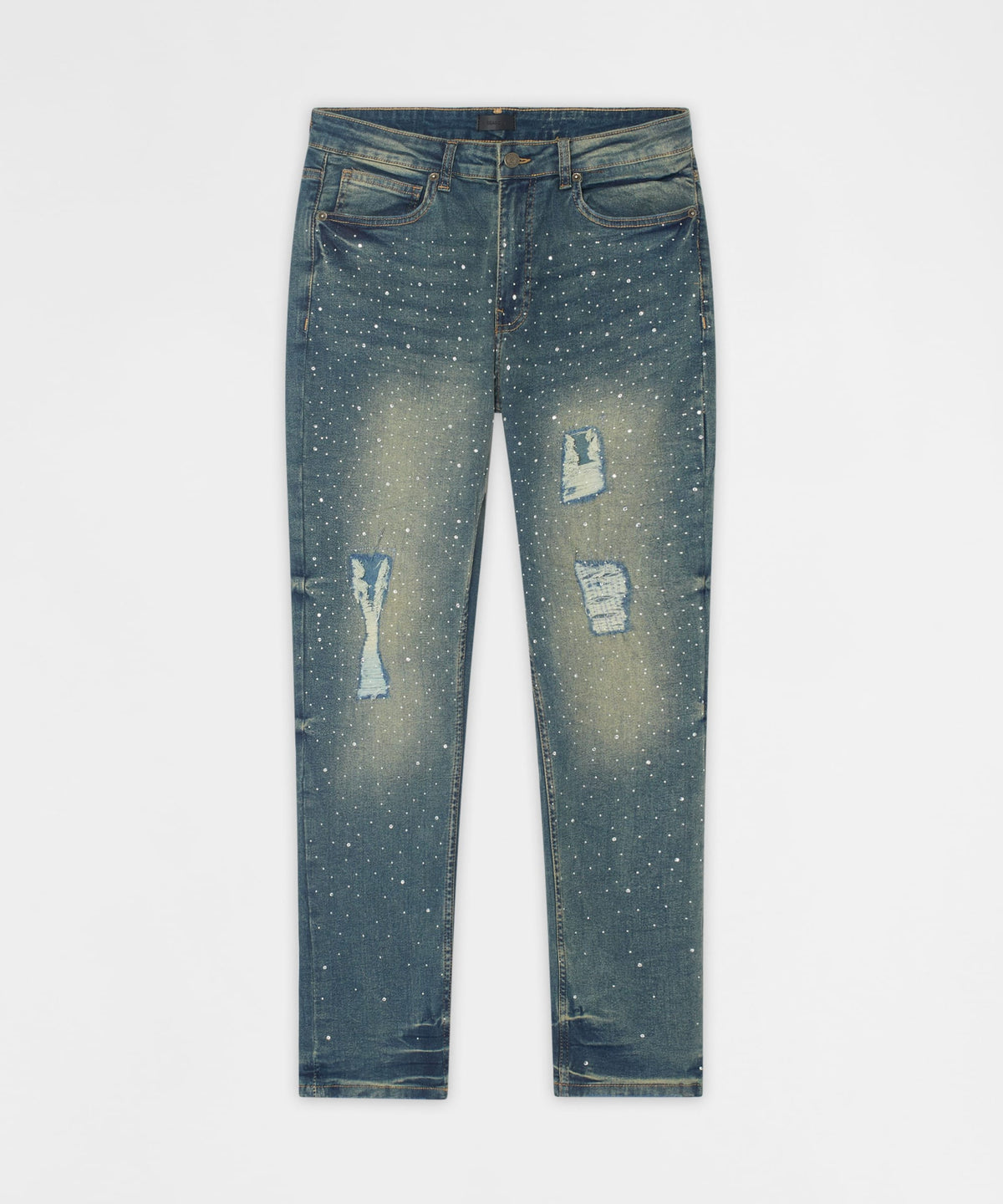 Reason Clothing Special Offer | Grinder Distressed Skinny Jeans - Light Indigo