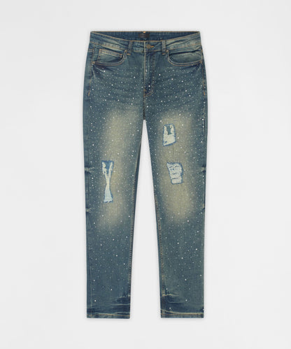 Reason Clothing Special Offer | Grinder Distressed Skinny Jeans - Light Indigo