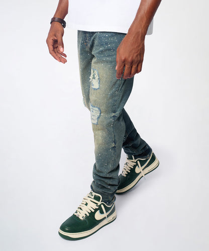 Reason Clothing Special Offer | Grinder Distressed Skinny Jeans - Light Indigo