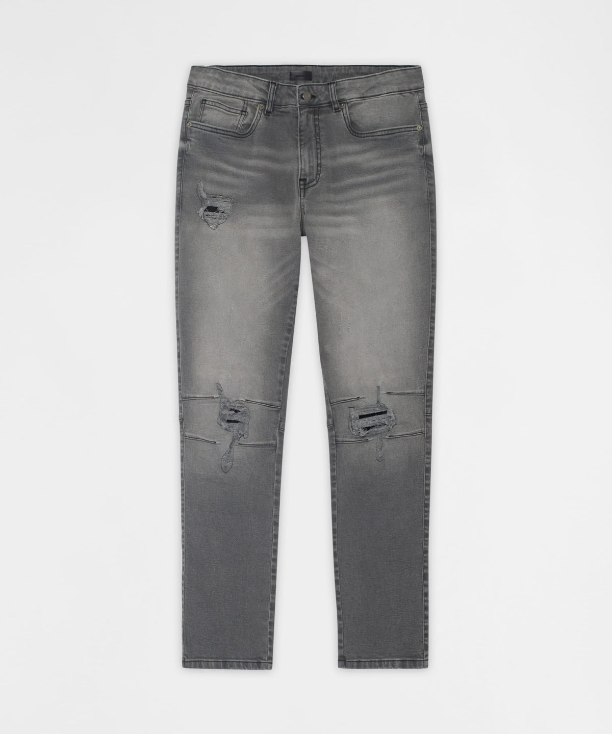 Reason Clothing Customer Favorite | Shadow Skinny Ripped Jeans - Grey