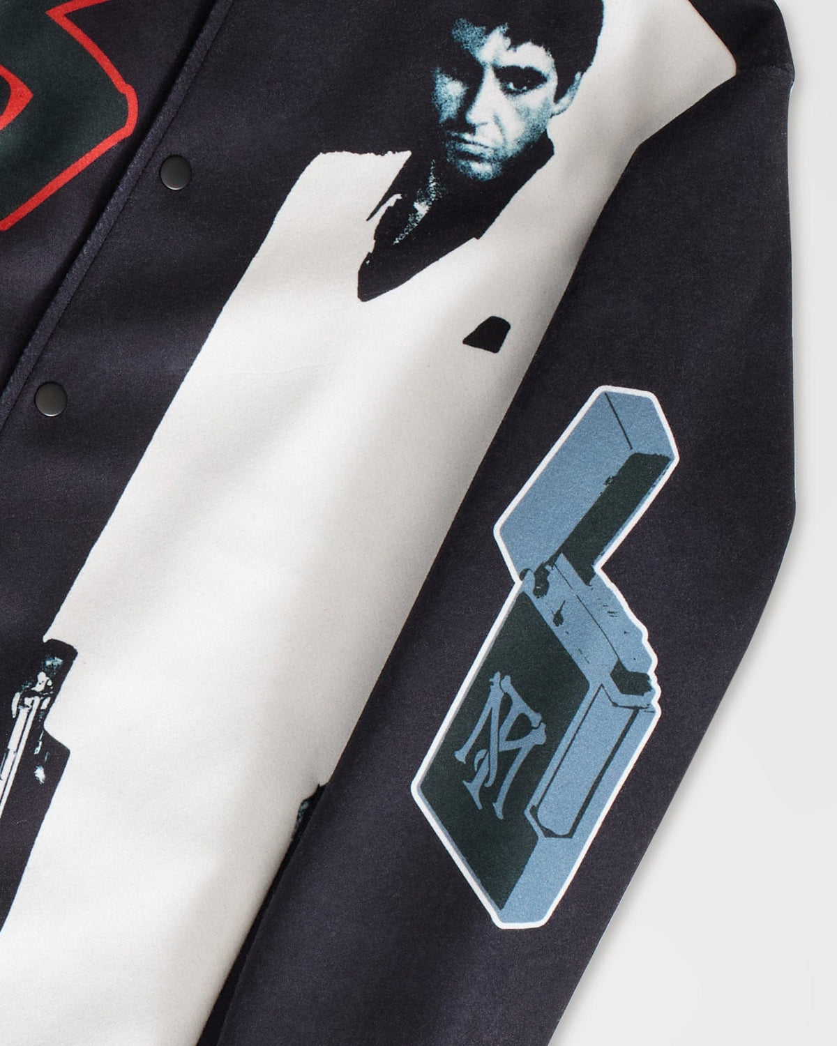 Reason Clothing Essential | Scarface Graphic Varsity Jacket - Black
