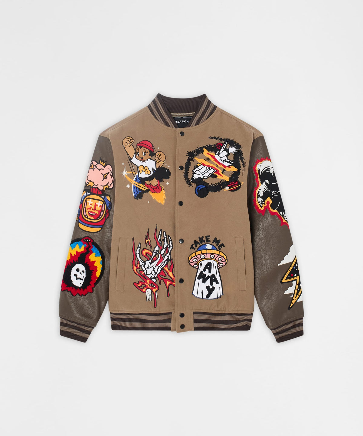 Reason Clothing Signature | Beyond Reality Varsity Jacket PU