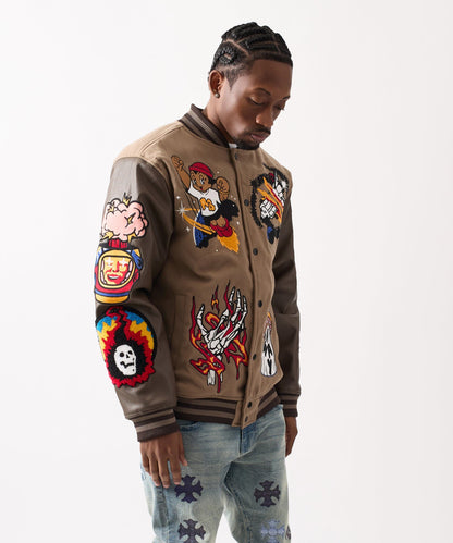 Reason Clothing Signature | Beyond Reality Varsity Jacket PU