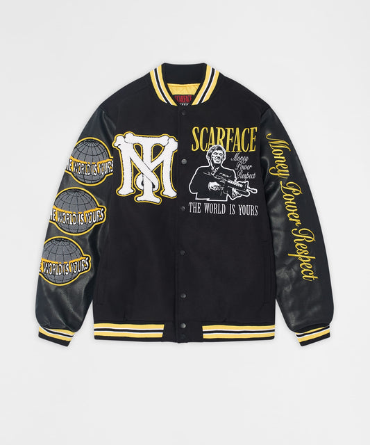 Reason Clothing Essential | Scarface PU Varsity Jacket