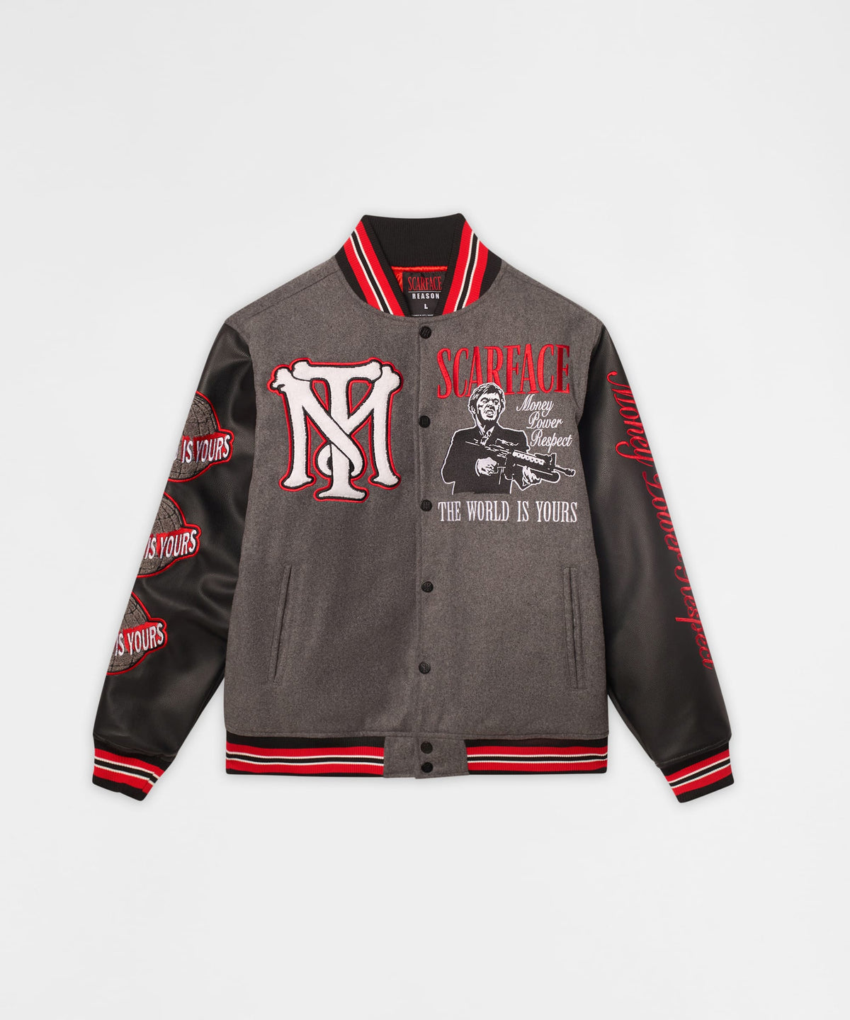 Reason Clothing Featured | Scarface PU Varsity Jacket