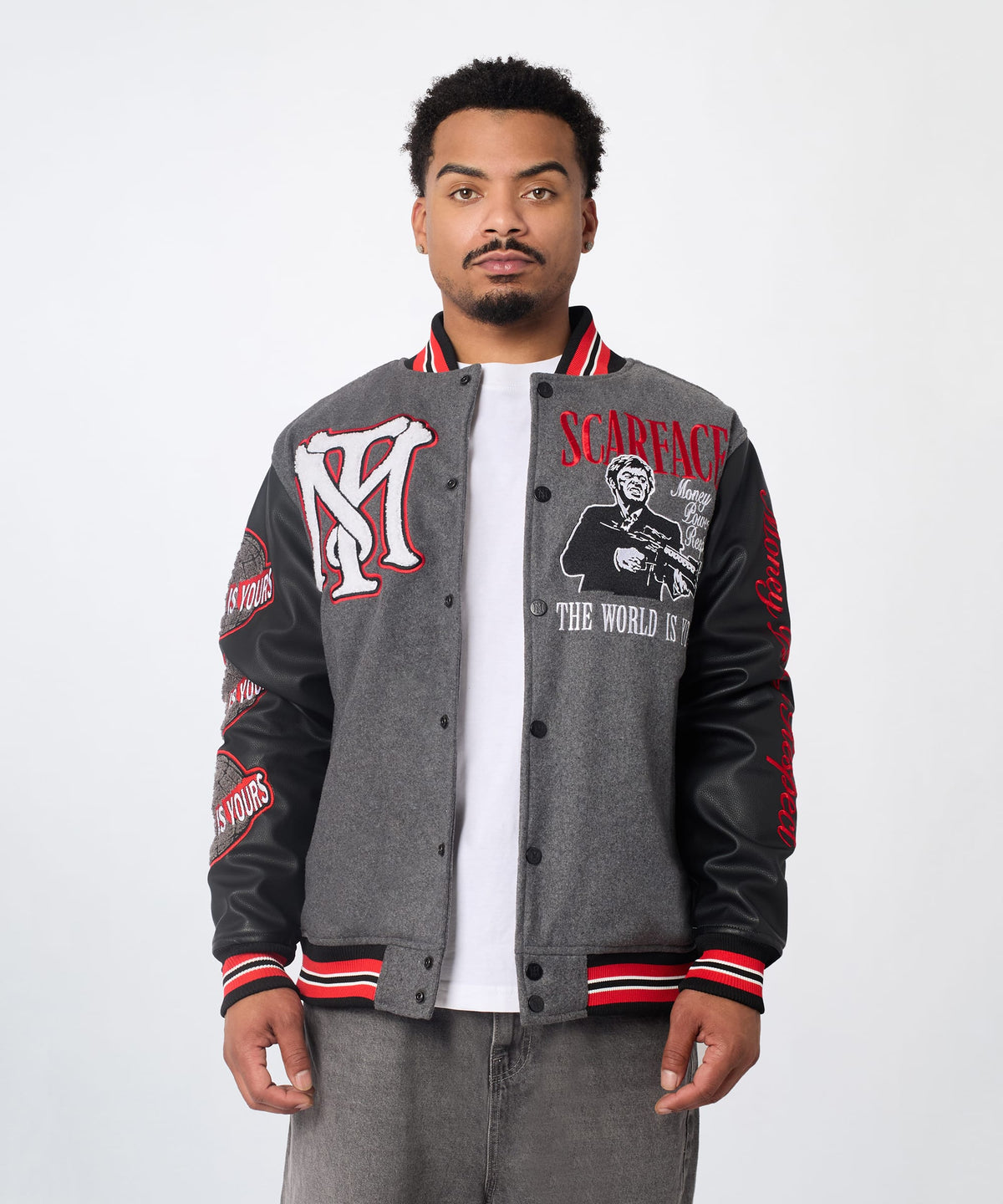 Reason Clothing Featured | Scarface PU Varsity Jacket