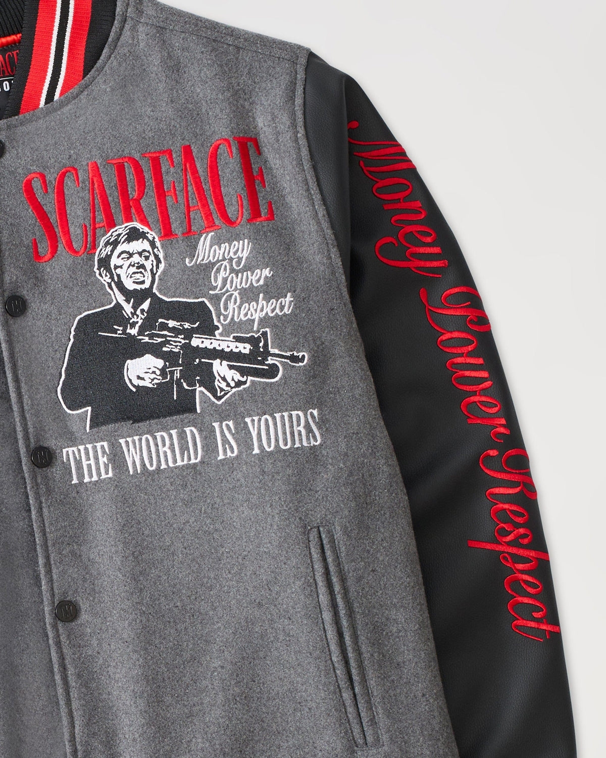 Reason Clothing Featured | Scarface PU Varsity Jacket
