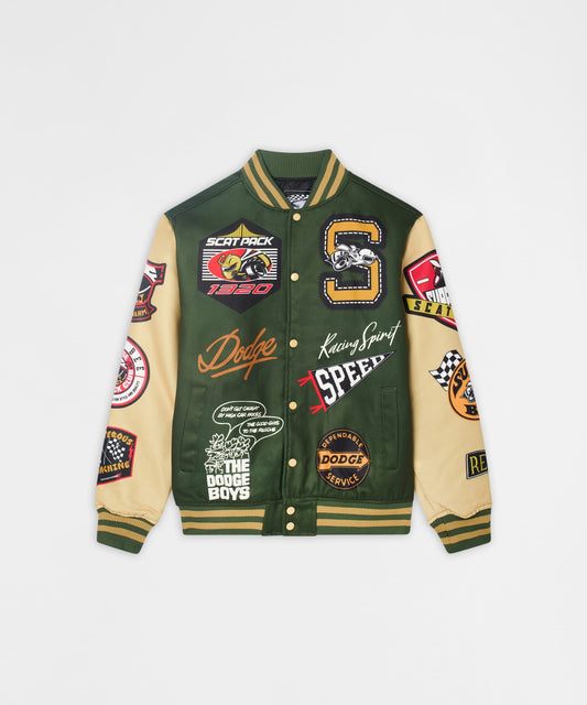 Reason Clothing Recommended | Dodge Scatpack Varsity Jacket - Green