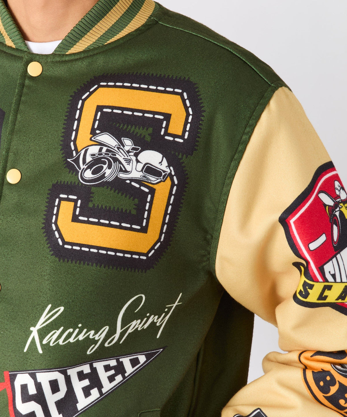 Reason Clothing Recommended | Dodge Scatpack Varsity Jacket - Green